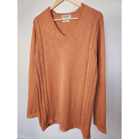 Vintage pure silk Paul Stuart v neck knit sweater/ relaxed oversized pullover - Picture 13 of 13